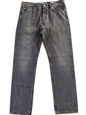 OUR LEGACY First Cut Jeans 33 Graphite Wave Selvedge Denim Straight Grey NWT